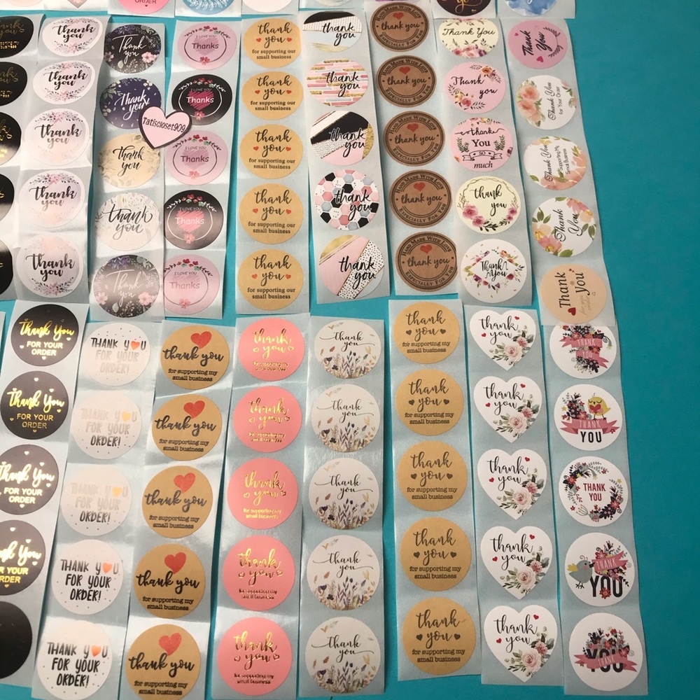 200 assorted thank you stickers 1” - Picture 8 of 14